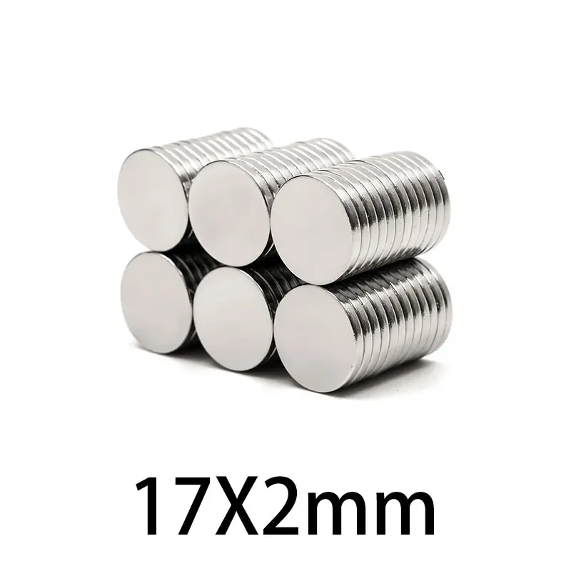 10/20/50/100PCS 17x2mm Super Strong Round Disc Shape Rare Earth Neodymium N35 Magnets 17mm x 2mm 17*2mm  Fridge Magnets