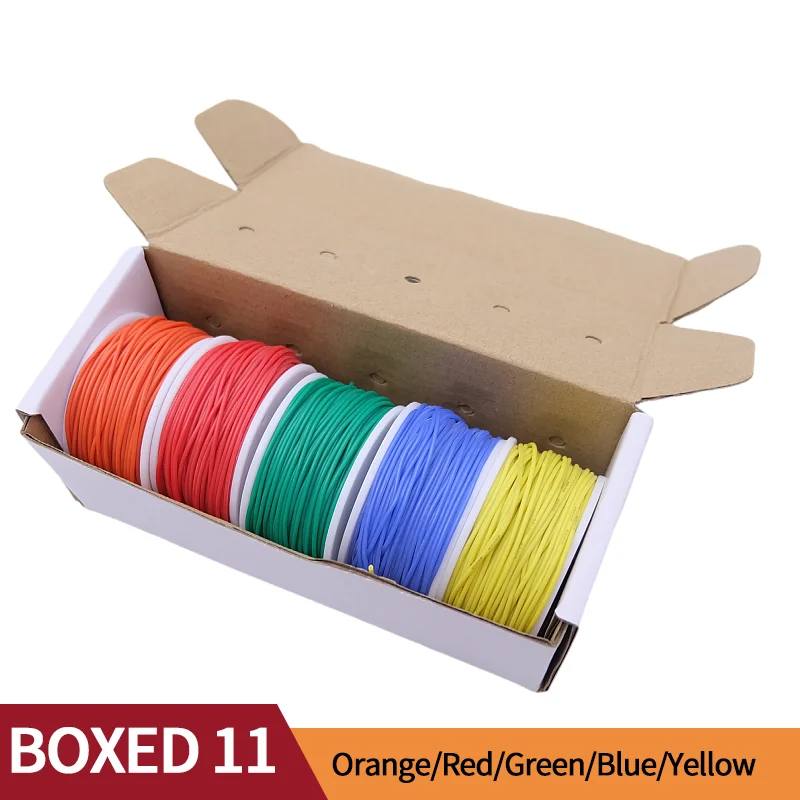 5 kleuren Siliconen Draad Vertind Koperdraad DIY Elektrische Draad Zachte Elektrische Draad Flexibele Hook up Kit Draad 20/22/24/26/28/30AWG