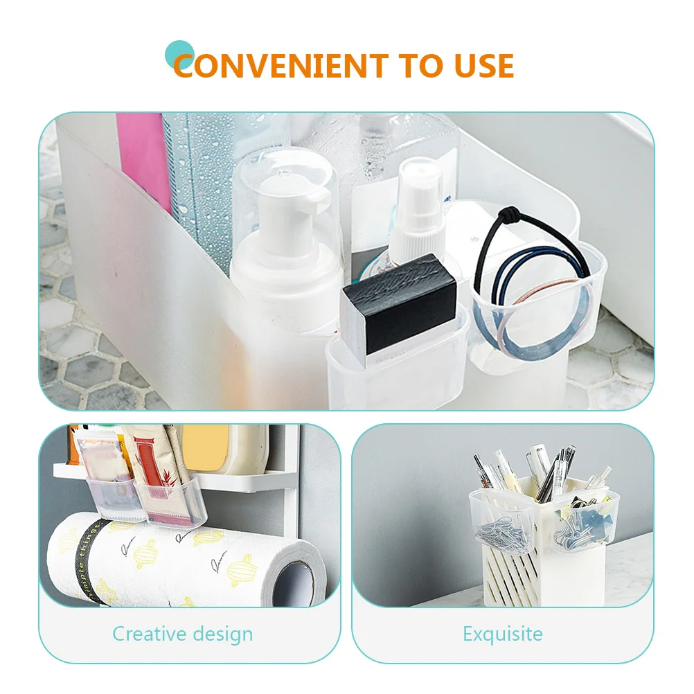4pcs Fridge Storage Box Premium Pp Material Mini Fridge Organizer Refrigerator Side Door Bins Seasoning Bag Holder Hanging