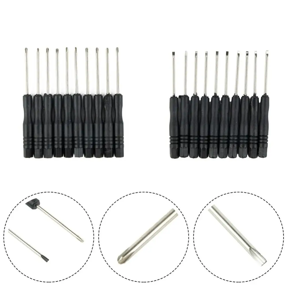 10Pcs Portable Small Mini Screwdriver Slotted Cross Phone Repair Tool Repair Tool 2mm 3mm Steel Disassembly Screwdriver