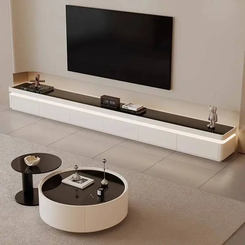 

White Floor Living Room Cabinets Solid Wood Storage Balcony Minimalist Living Room Cabinets Vintage Nordic Kledingrek Furniture