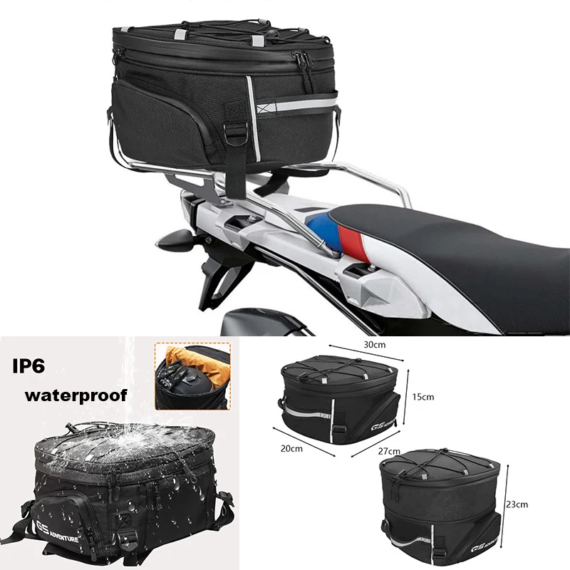 

Motorcycle Tail Bags Waterproof Back Seat Bag Reflective For Luggage Rack For BMW R1250GS R1200GS F850GS LC ADV Adventure Riding