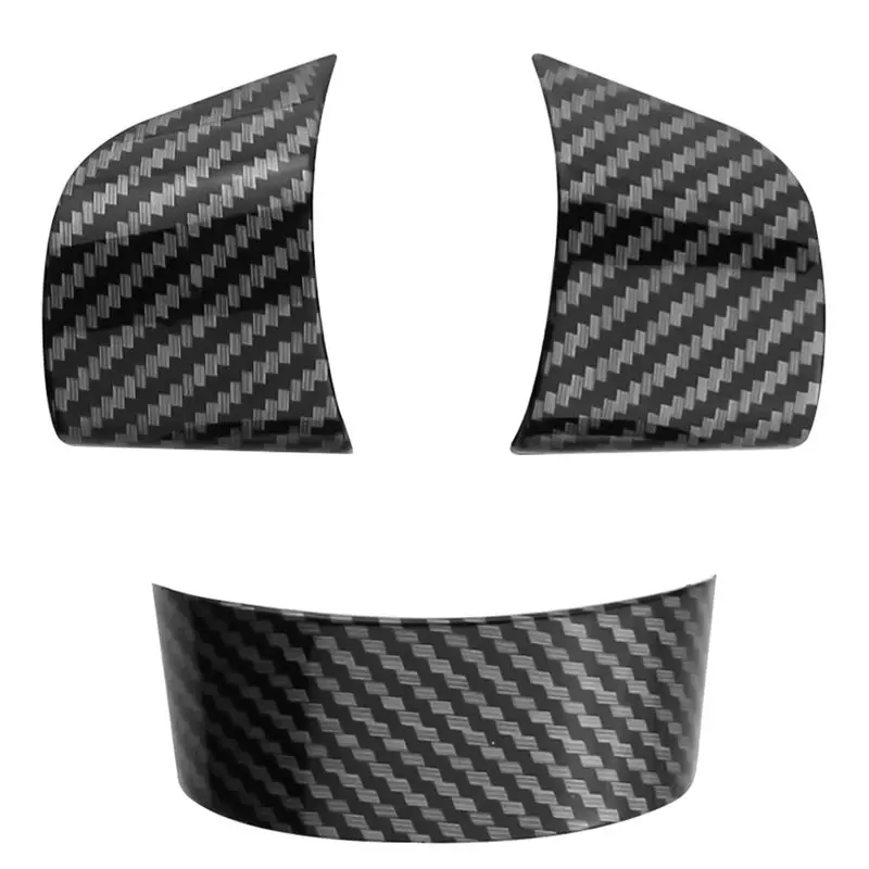 AU33-Carbon Fiber Car Steering Wheel Buttons Panel Cover Trim Sticker Interior For Ford Focus 2005-2014