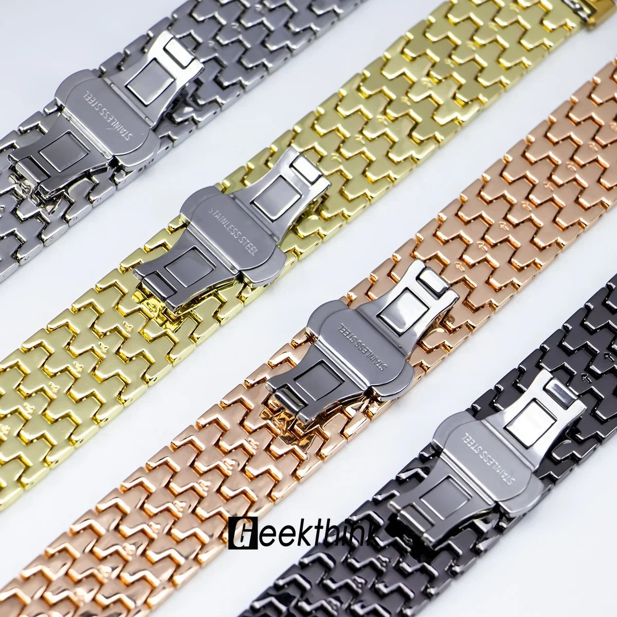 No Gaps Steel Strap for Samsung Galaxy Watch 6 Classic 43mm 47mm Metal Quick Fit Band for galaxy watch 6/5/4 40mm 44mm 5Pro 45mm