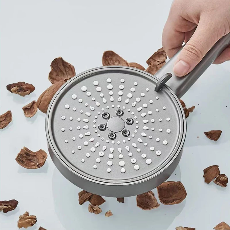 5 Modes Shower Head Showerhead Set Large Round High Pressure Portable Save Rain Artichoke Bathroom Faucet Accessories Set Toilet