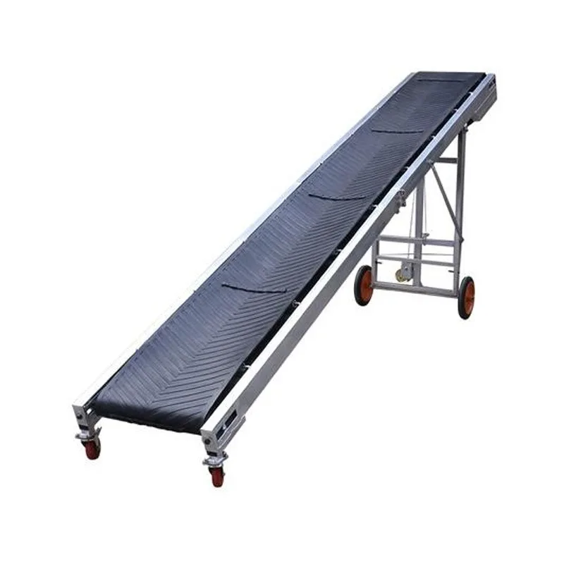 Portable mobile belt conveyor rubber/PVC/polyurethane belt, durable and fire-resistant, adjustable speed, customizable
