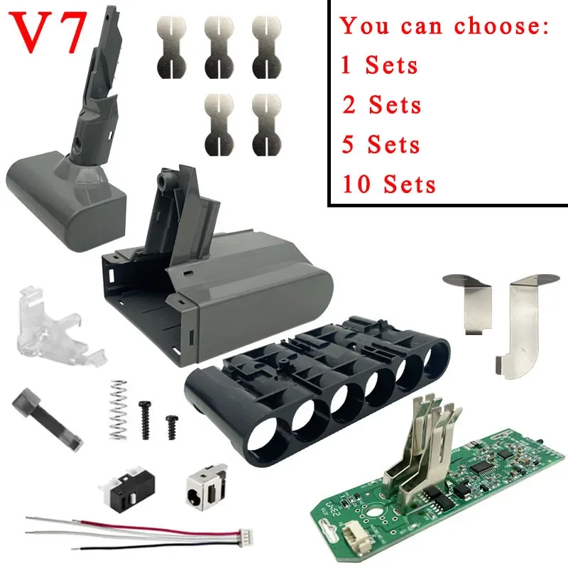 Stofzuiger Lithium Ion Batterij Plastic Case Opladen Bescherming Printplaat PCB Box Voor Dyson V7 21.6V Matras pluizige Pro