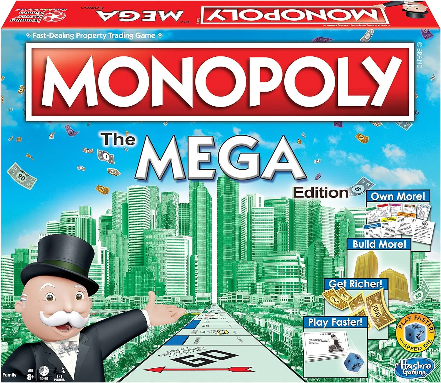 Hasbro Real Estate Monopoly Mega Super Edition Supports The Original 8-person English Birthday Gift Hand Model