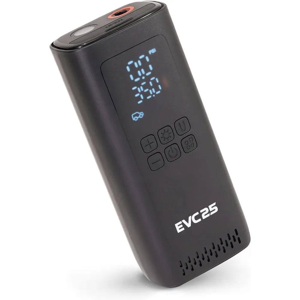 

Every Vehicle Carry EVC25 - rechargeable, portable compressor - LED gauge w/preset - Tire Inflator ideal