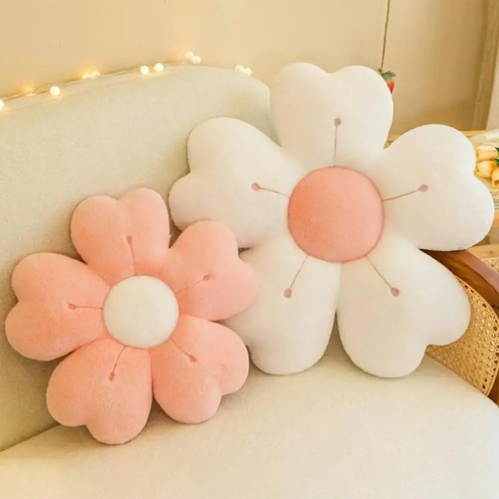 35/45cm Throw Pillow Wear Resistant Washable Non-Fading Aesthetic Flower Shaped Floor Pillow Decorative Cushion Sofa Couch Decor