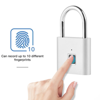 O10 Waterproof Smart Fingerprint Keyless Door Lock Rechargeable Security Padlock