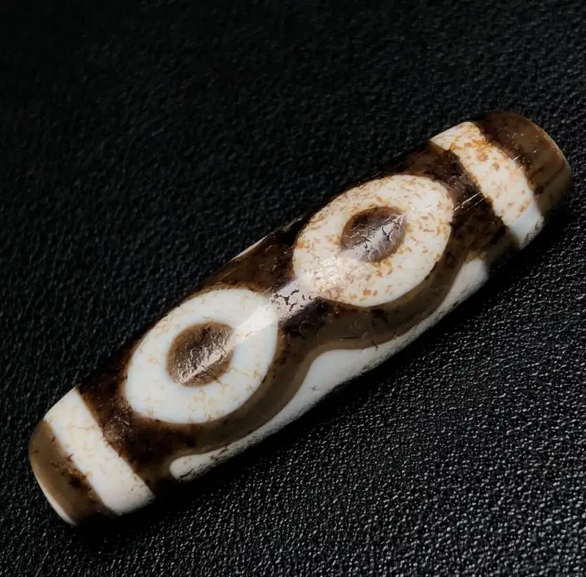 Himalayan Ancient Tibetan DZI Beads Old Agate Rare 3 Eye Totem Amulet Pendant