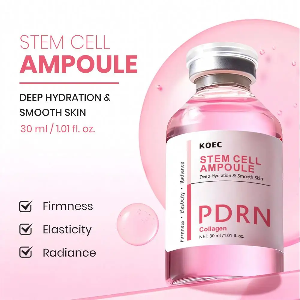 PDRN Collagen Stem Cell Serum for Hydration Firmness Stem Cell Collagen Serum Deep Hydration Ampoule for Elastic Smooth Skin