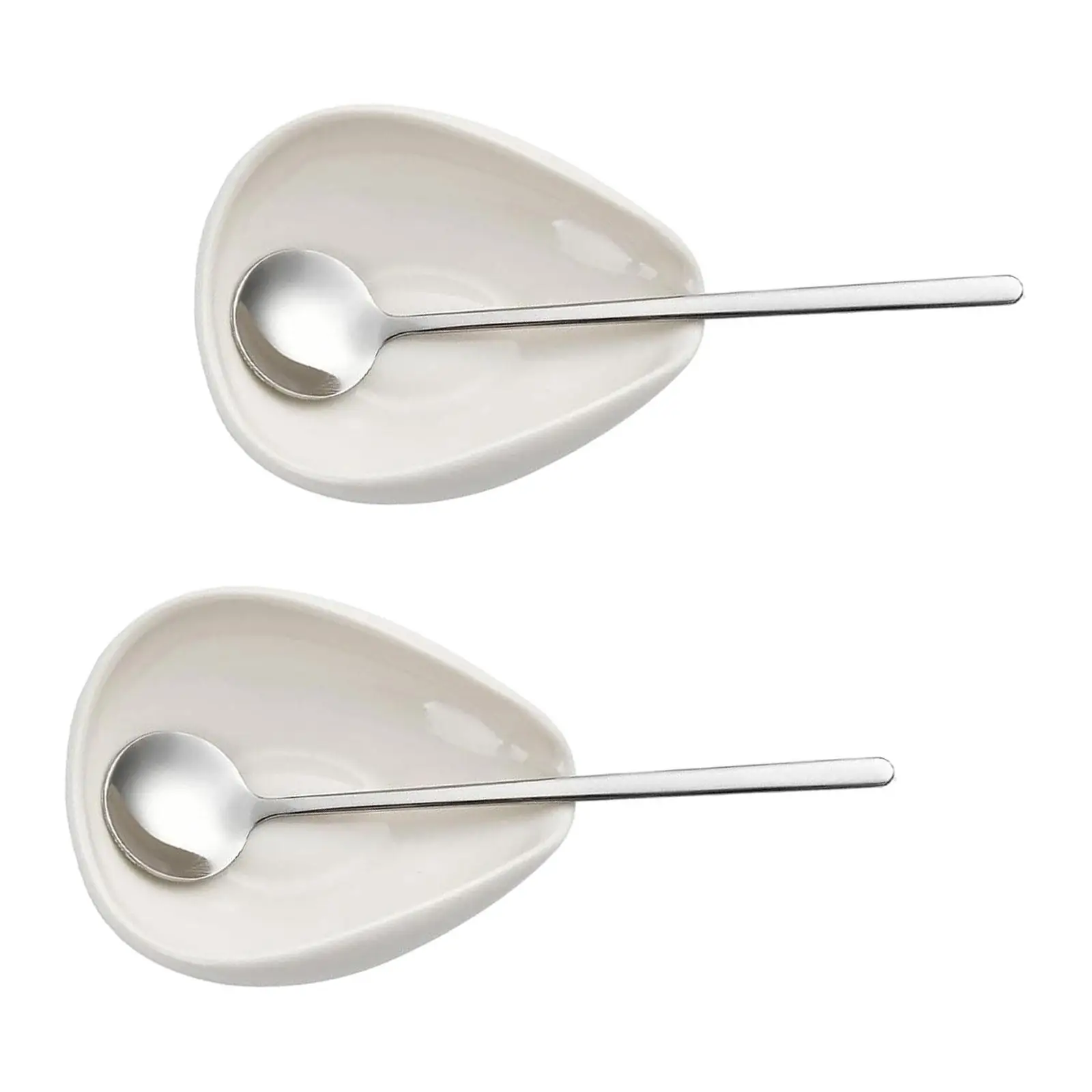 Coffee Bean Weighing Bowl Ceramic Dosing Cup with Spoon for Espresso Machine Barista Coffee Supplies Tools