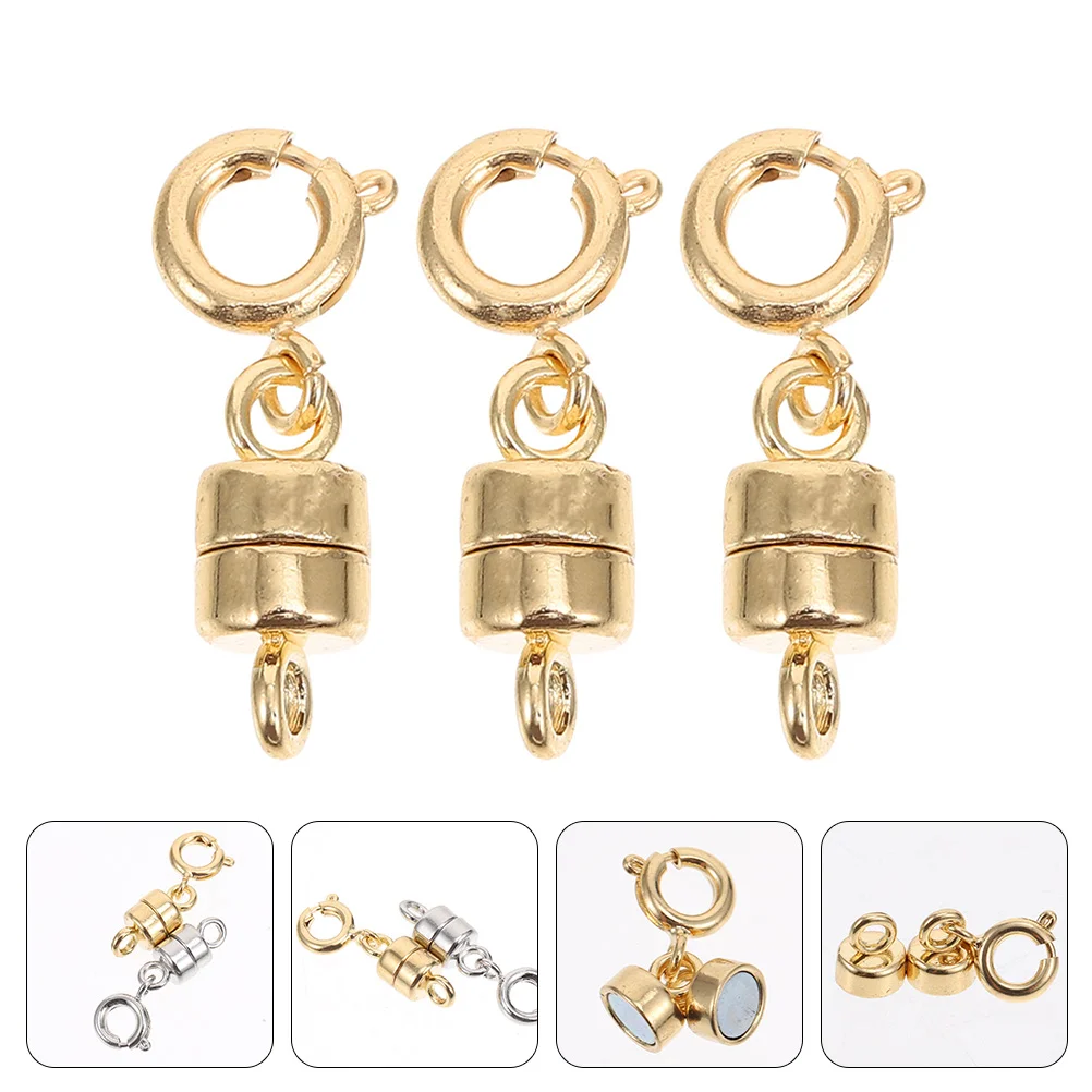 3 Pcs Bracelet Magnet Clasp Magnetic Connectors Making Tool Necklaces Jewelry Clasps Buckle Converter