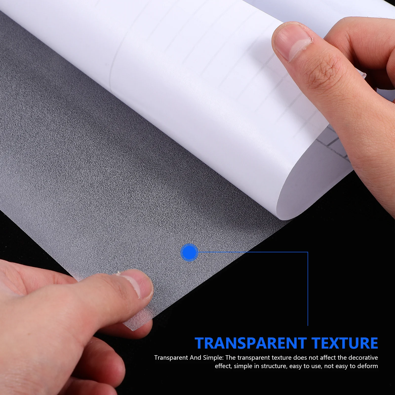 

2 Rolls Transparent Matte Glass Film Kitchen Wall Protector Self Adhesive Dirt Resistant Non Slip Waterproof Stove Oil Proof