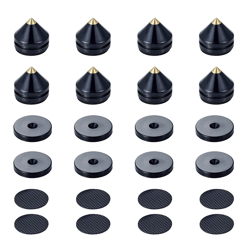 Pailvens Loudspeaker Lace 8 Sets Lightweight Weight Loudspeaker Foot ABS Subwoofer Foot With 16-Way Rubber Mat