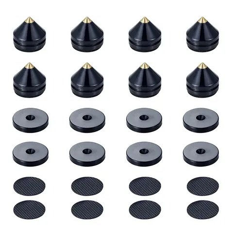 Pailvens Loudspeaker Lace 8 Sets Lightweight Weight Loudspeaker Foot ABS Subwoofer Foot With 16-Way Rubber Mat