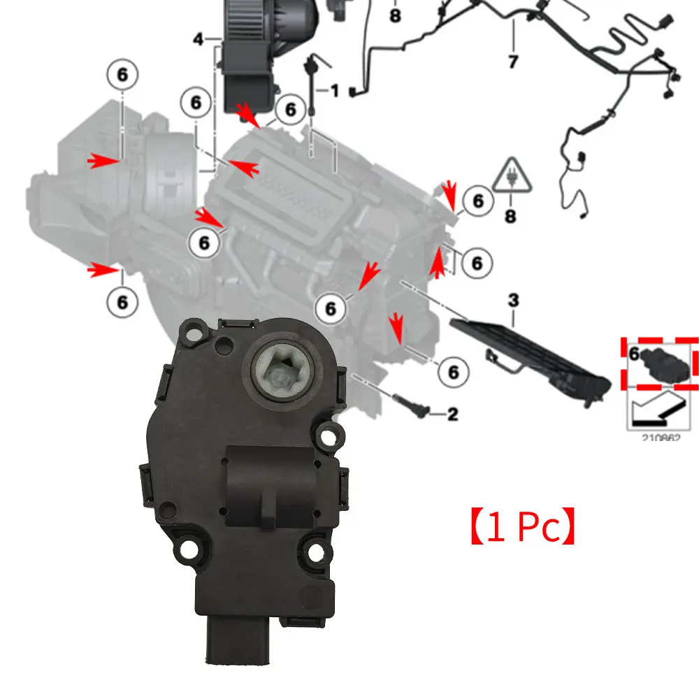 For BMW X1 X2 X3 X3 4 X5 X6 Car Air Conditioning Control Motor Heater Motor Actuator For Bmw E84 E70 F48 F39 F25 F26 F15 F16