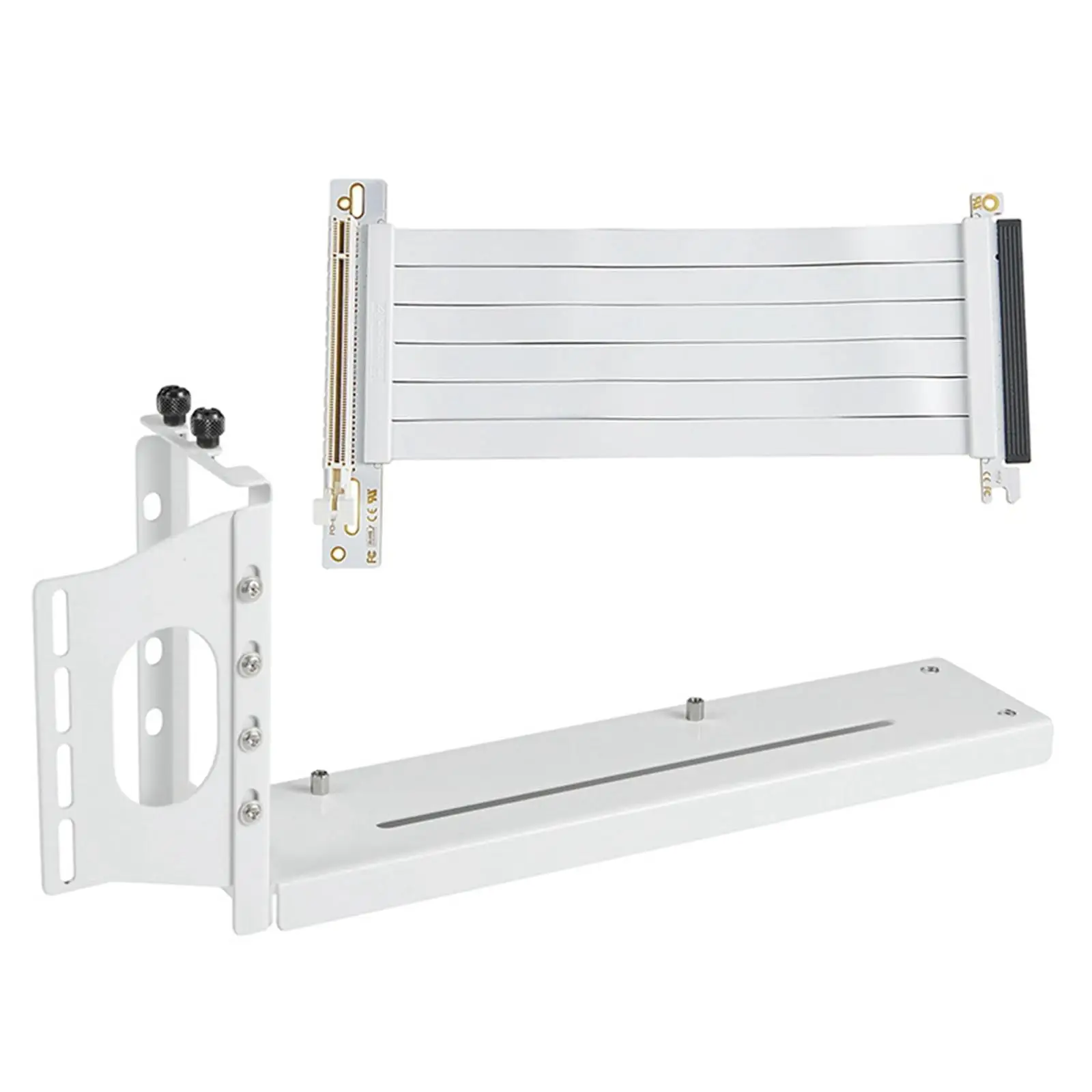 Imagem -02 - Suporte de Suporte de Placa Gráfica Vertical Montagem Gpu Kit de Suporte para Placa de Vídeo Vga Pcie3.0 Riser Cabo Branco