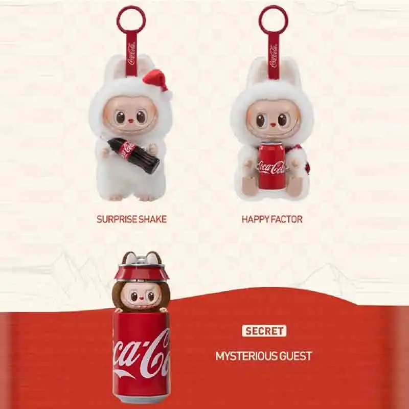

POP MART LABUBU Mystery Blind Box THE MONSTERS COCA-COLA Series Guess Сумки Виниловые игрушки для лица Симпатичные аниме-фигурки Коллекция кукол