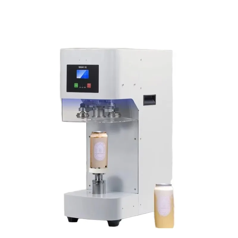 Fully Automatic Can Sealing Machine Non Rotating Lifting Counting Aluminum Cap Cup Sealer For Commercial Milk Tea Beverage Shops