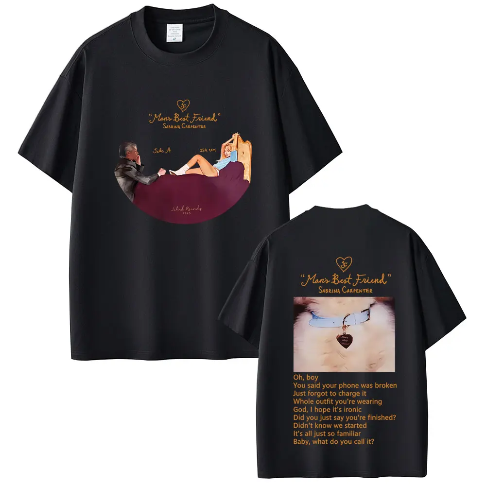 

Sabrina Carpenter Man's Best Friend Graphic T-shirt Summer Male Casual Tshirt Men Women Fashion Oversized Streetwear Fans Gift