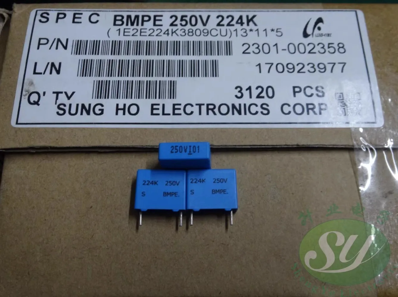 

20PCS SUNG HO BMPE 0.22uf/250v 220nf u22 224 New film capacitor 10MM