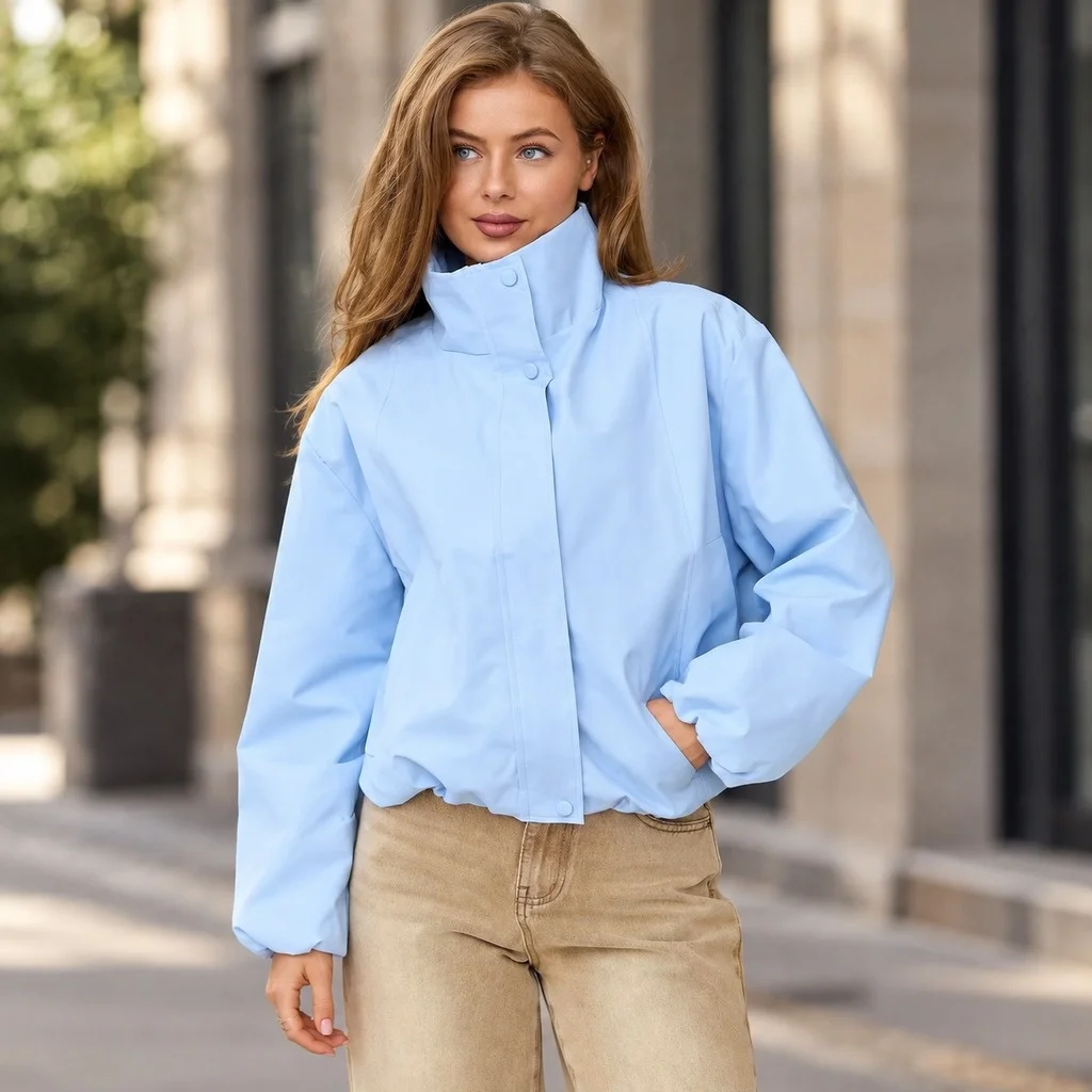 Pocket Top Long Sleeve Regular Simple Business with Business Elegant Notch Lapel Jacket Single Breasted Regular Fit Women Jacket