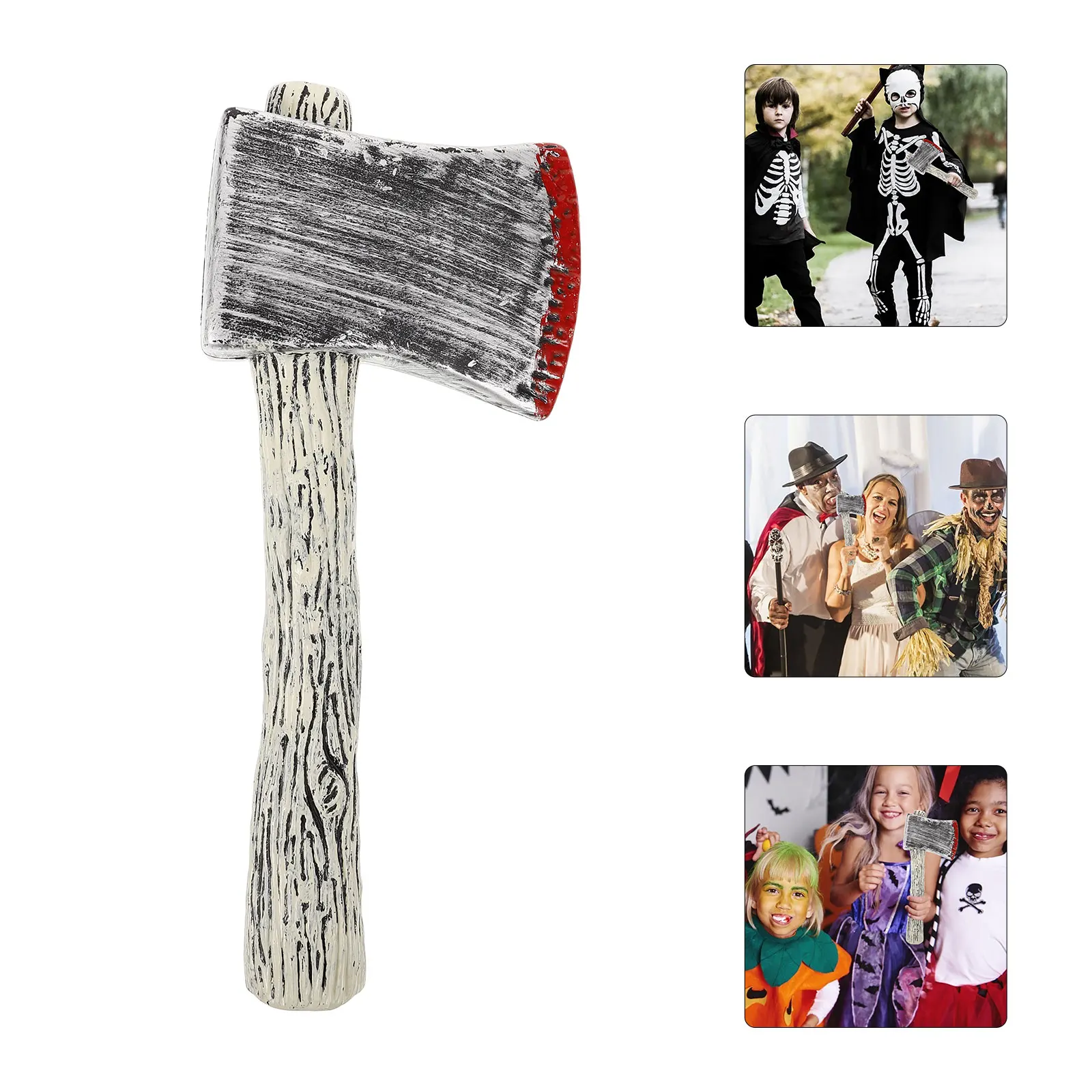 

Creative Fake Axe Head Decorative Halloween Party Favor Kids Performance Prop Durable Simulation Axe Cosplay Decoration