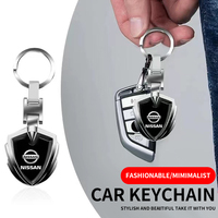 Car Emblem Fashion Metal Keychain 3D Car Metal Key Rings For Nissan DAYZ Livina Roox Sentra Altima Cube Micra Note NV300 NV350