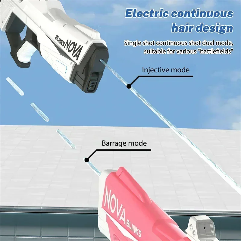 Electric Water Pistol Guns Automatic With LED Big Capacity Spray Blaster Shooting Water Gun Summer Pool Outdoor Toys for Kids