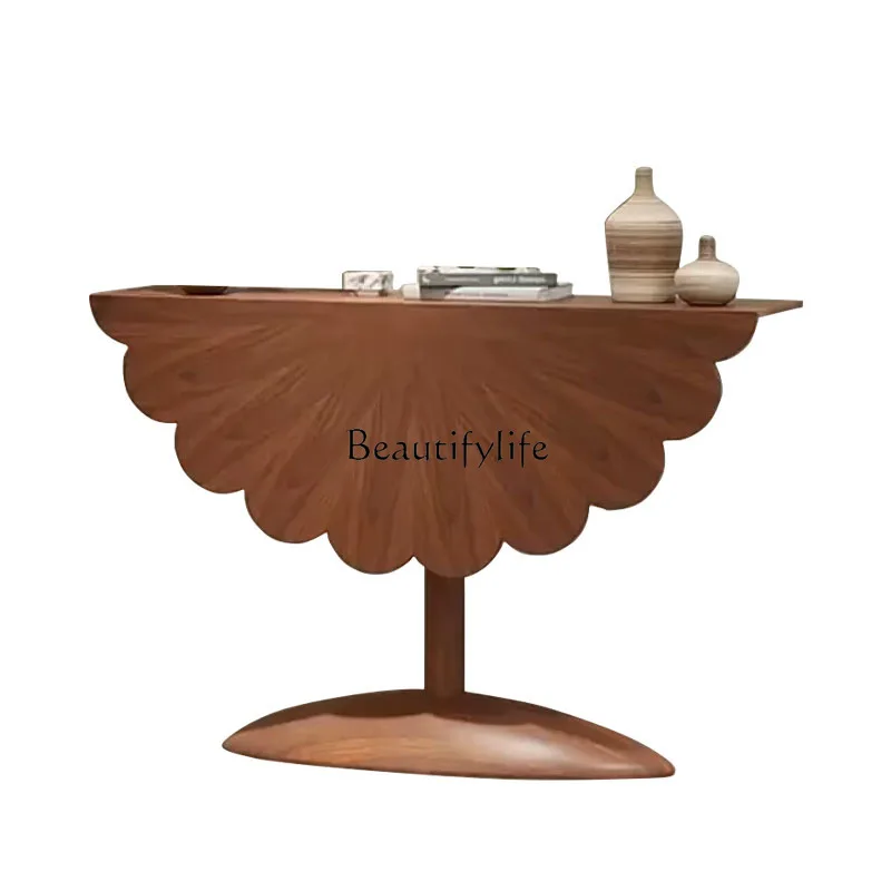 

North American black walnut entrance table Modern simple light luxury solid wood decoration table