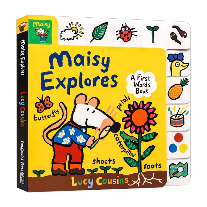 

Maisy Explores A First Words Book, Lucy Cousins, Baby Children's books aged 1 2 3, English picture book, 9781536212914