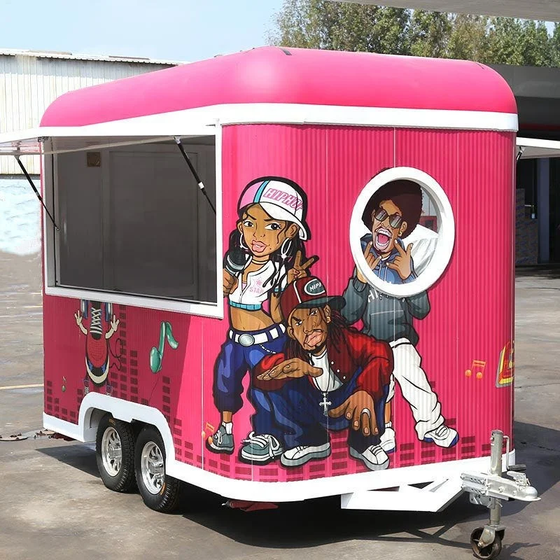 Gran oferta, remolque de comida, café, Perro caliente, té de burbujas, carrito expendedor, camión de comida, cocina móvil a la venta