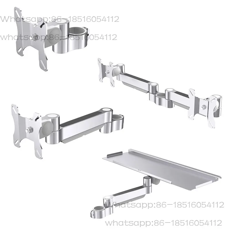 

LJ-42 Series Accessories Monitor Stand Pole Wall Mount Desktop Keyboard Mouse Pallet Silver Keyhole