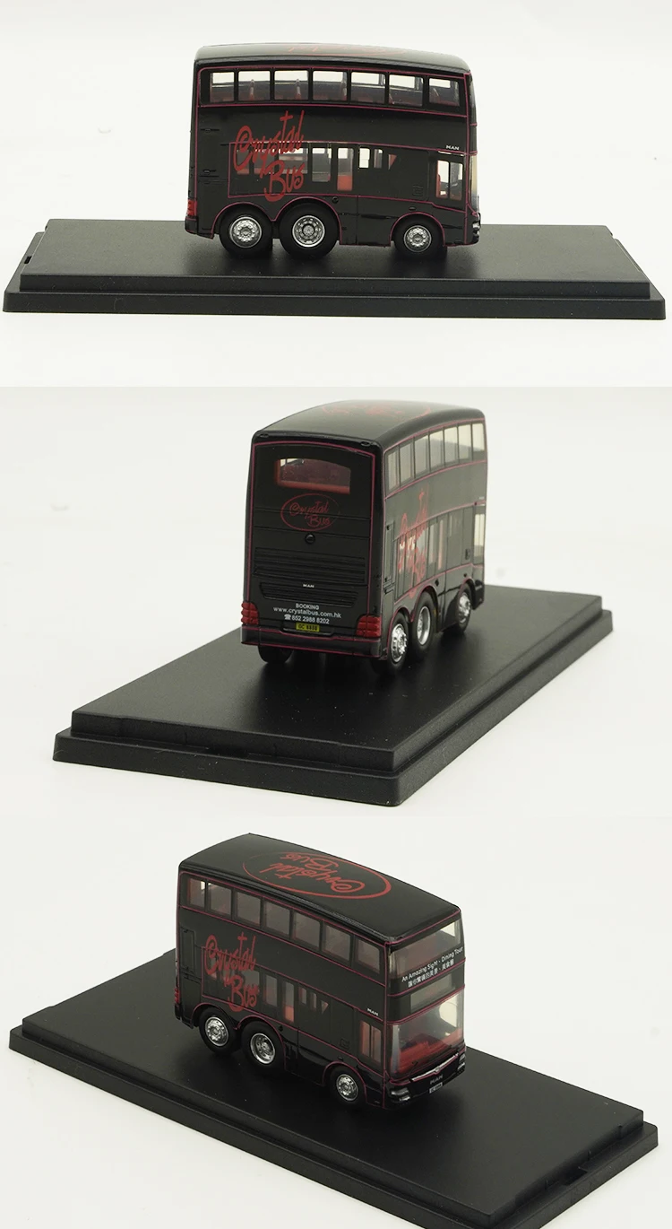 Hong Kong Bus Modell MAN A95 Q Version Pull Back Bus QBI Modell Hong Kong Doppeldeckerbus