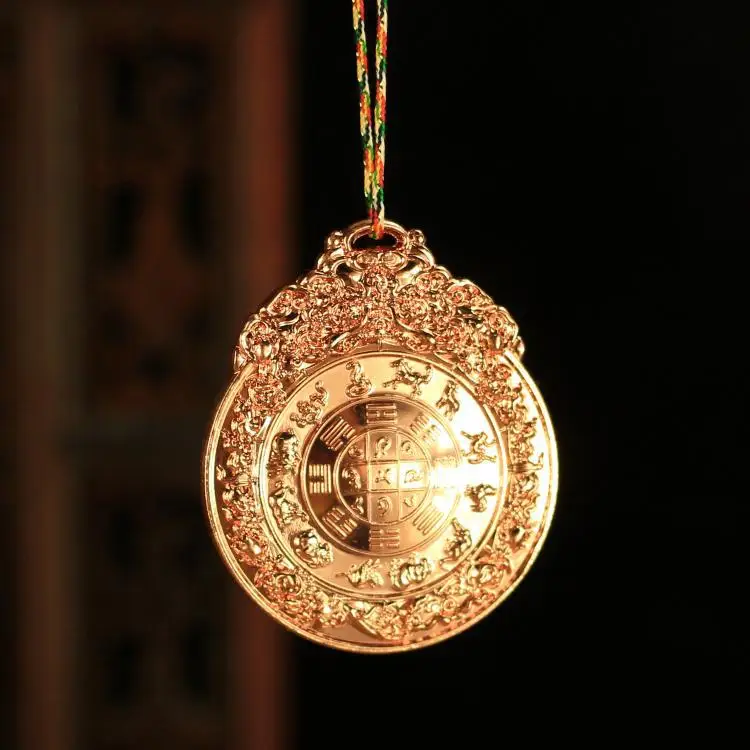 Tantric Lotus Peanut Dashi Nine Palaces Eight Trigrams Mantra Wheel Brand Twelve Zodiac Pendant Charter Car Hanging Keychain