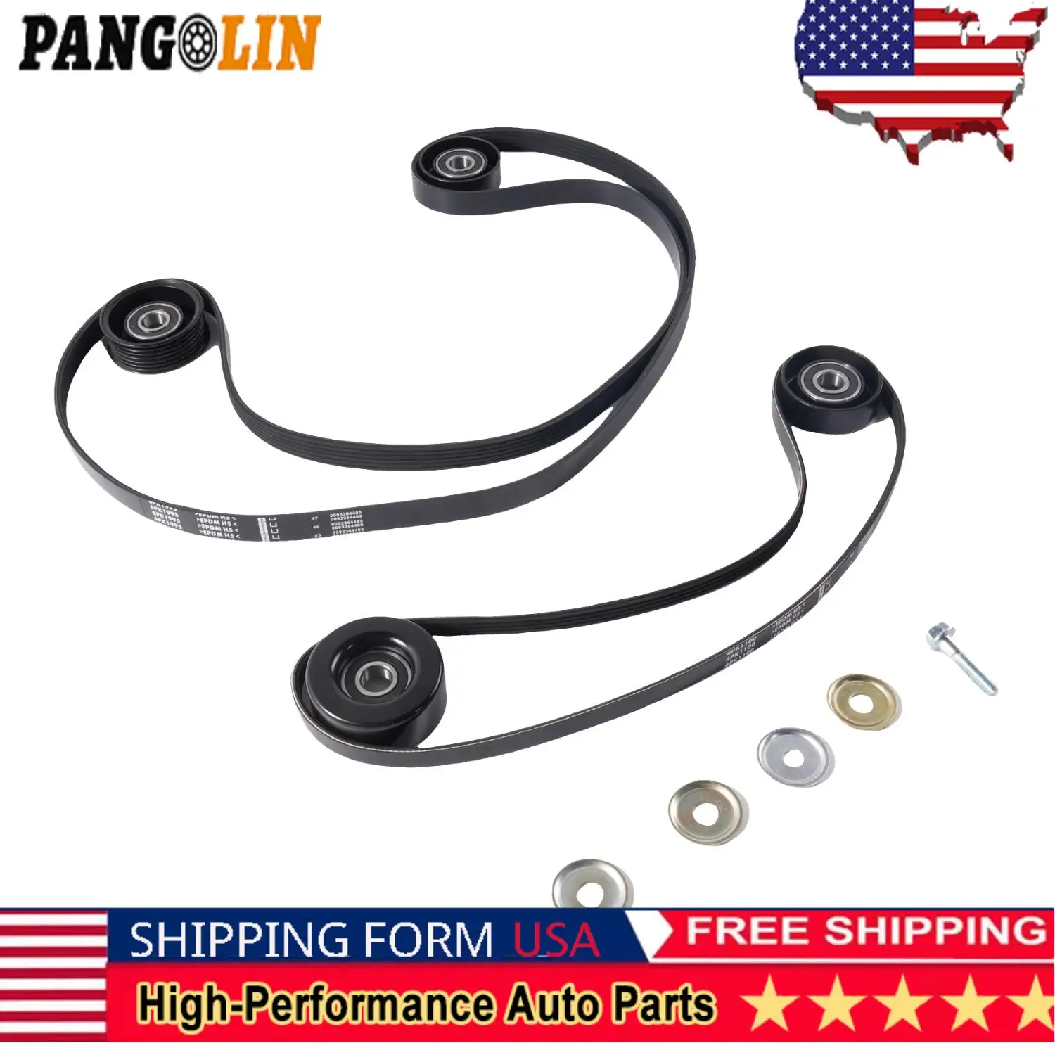 PANGOLIN 1Set Belt Idler Pulley Kit FYE337042 For VT VX VU VY VZ V8 LS1 LS2 GEN3 5.7 6.0L Engine Accessories Replacement Parts