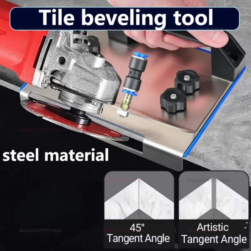 Support de meuleuse d'angle pour coupe de carrelage, outil de chanfreinage à 45 degrés pour pierre céramique, verre, bord de carrelage, routeur, coupe-pointage