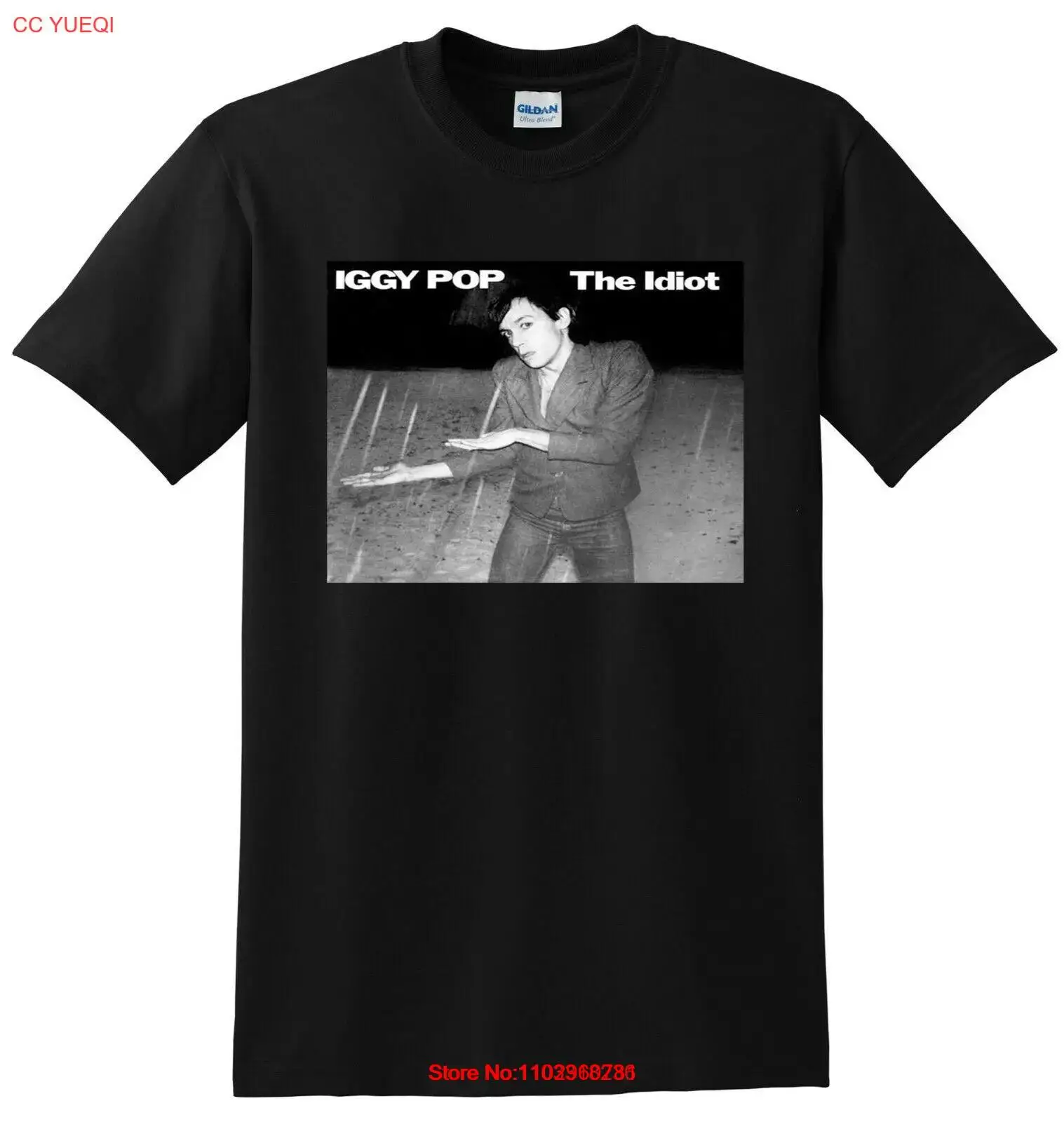 IGGY POP T SHIRT غطاء القرص المضغوط الفينيل الصغير والمتوسط والكبير XL