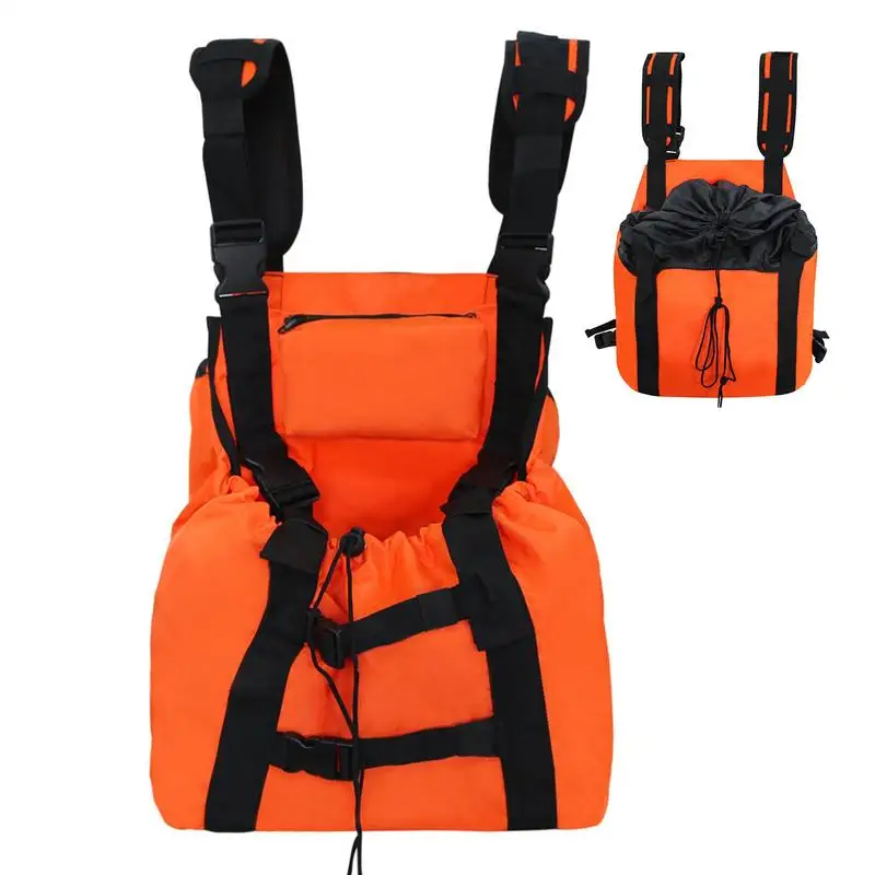 

Hunting Chest Pack Adjustable Hunting Vest Orange Turkey Vest Comfortable Hunting Gear Large Capacity Upland Game Bag For Hiking