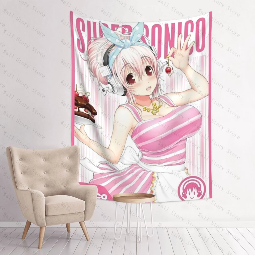 انمي ياباني سوبر سونيكو مانغا الكرتون نسيج الهبي قماش مزخرف جداري بوهو ديكور غرفة الديكور نسيج السرير نسيج #1