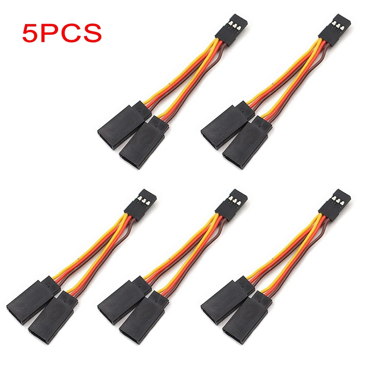 1 2pcs /5pcs 90mm Servo Splitter Cable,1 Male to 2 Female JR Style Servo Y Harness Cables Extension Lead Wire for RC Car Drone