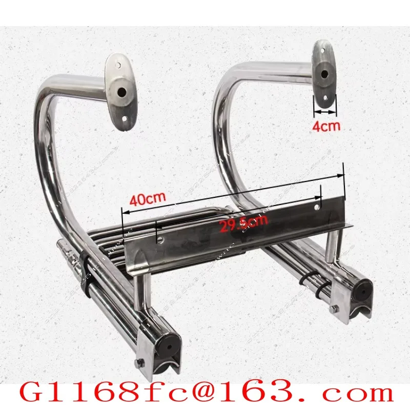 Stainless Steel Four-step Telescopic Marine Ladder with Handrails Marine Swimming Platform Ladder