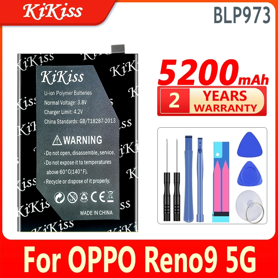 

Аккумулятор KiKiss BLP973 5200 мАч для OPPO Reno 9 5G/Pro PHM110 reno9 pro PGX110