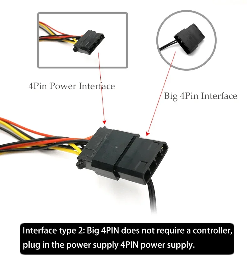 25cm RGB Graphics Card Bracket with 4Pin Connector 12-color Controller for Computer Support ARGB Graphics Card/RGB Graphics Card