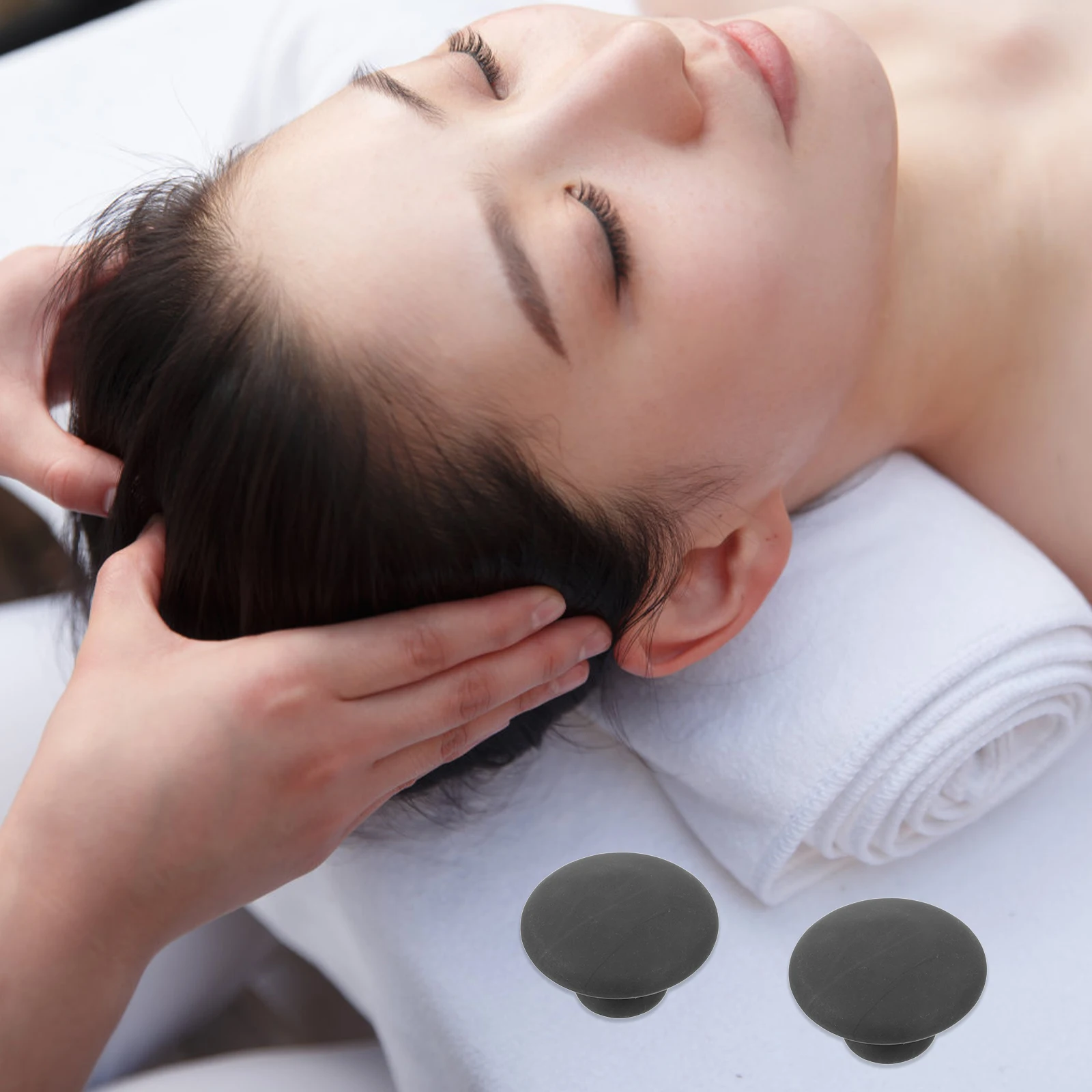 

2 шт., камни Гуа Ша в форме гриба, натуральные массажные инструменты для соскабливания спины, спа-терапии, горячие камни, инструмент Гуа Ша для лица и тела