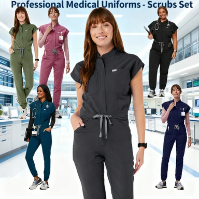 ชุดยูนิฟอร์มพยาบาลหญิง - ดีไซน์แขนค้างคาวแบบชิ้นเดียวสำหรับการล้างมือและการดูแลประจำวัน |   ชุดทำงานคุณภาพสูง