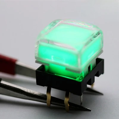 12x12 Crystal Cap Key Switch with LED Light Illuminated Push Button for Control Panel Keyboard